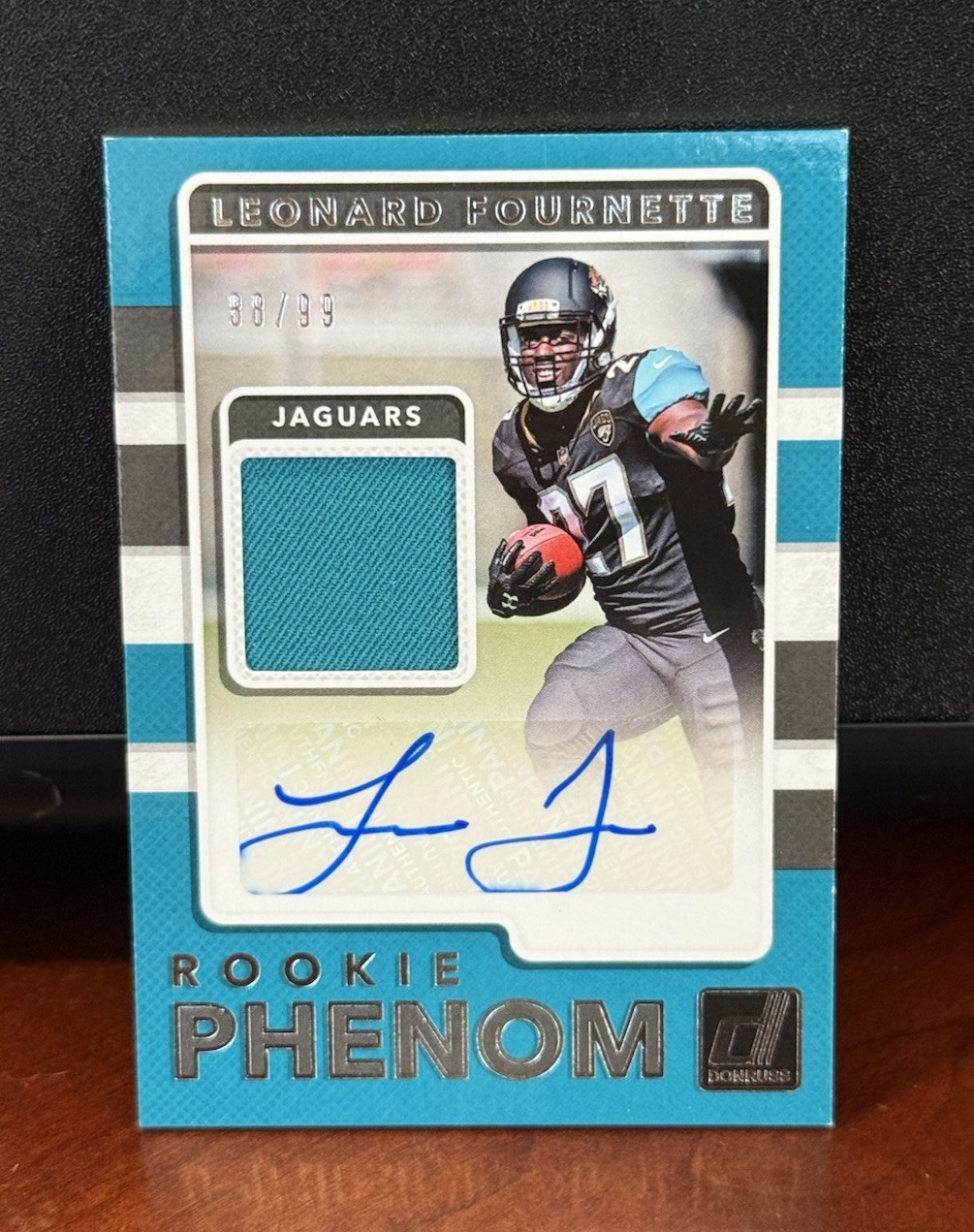 Leonard Fournette Panini Donruss Optic Rookie Patch Autograph #LF Base