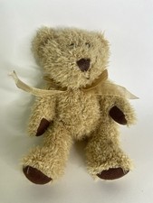 First And Main Teddy Bear Scruffy Beige Brown Plush Lovey Stuffed Animal Toy