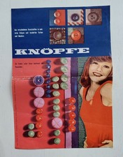 Vintage advertising brochure for buttons knopfe woman 1973 Estonia