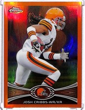 2012 Topps Chrome #66 Josh Cribbs Orange Refractor (tcr2)