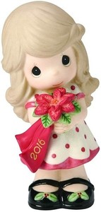Image of Precious Moments Wishing You A Beautiful Christmas 2016 Figurine-New in box