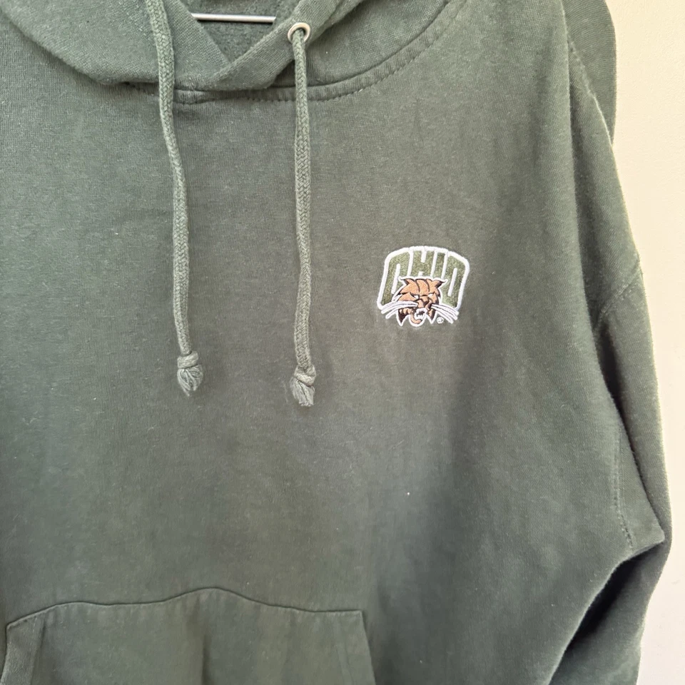 Ohio University Bobcats Men Hoodie XL Green - Image 3 of 4
