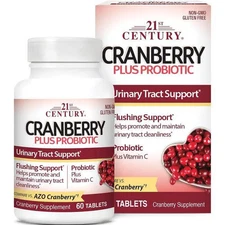 21st Century Cranberry Plus Probiotic 300 Million Cfu 60 Tabs