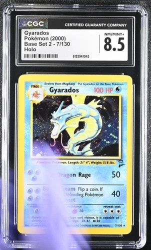 CGC 8.5 Gyarados 2000 Base Set 2 7/130 Holo Pokemon Card