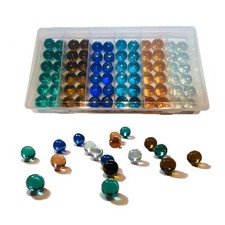 UNCOJOY 72 PCS Marbles for Kids, 6 Colors Glass Bulk Medium, 6
