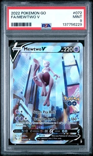 2022 POKEMON GO #072 FULL ART/MEWTWO V PSA 9