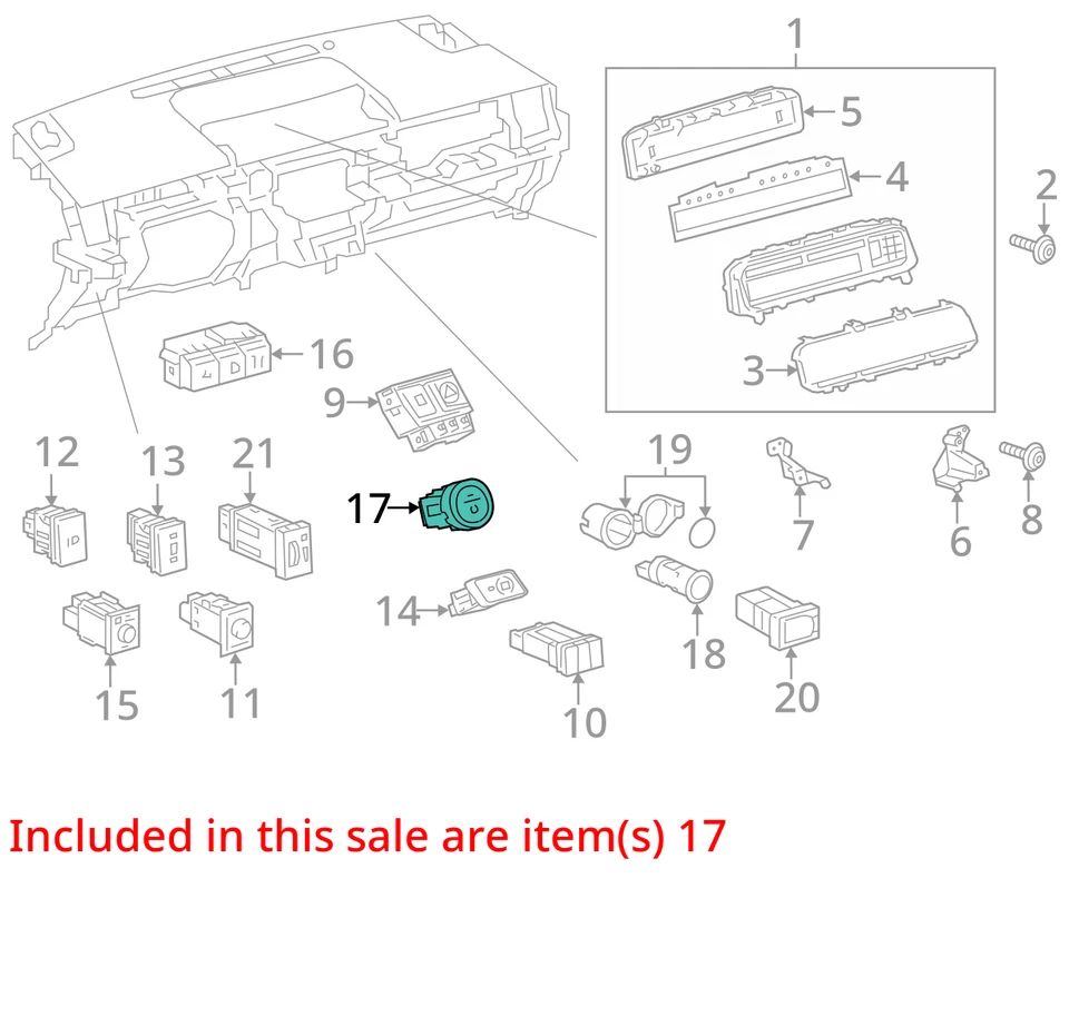 Ignition Switch Keyless Ignition Smart Key Prius V Fits 12-18 PRIUS 651107 - Image 3 of 4