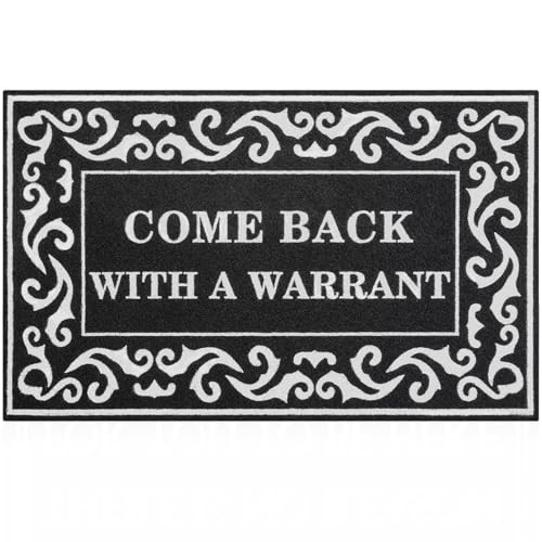 Indoor Outdoor Door Mats Welcome Mat Come Back with A Warrant Door Mats Funny