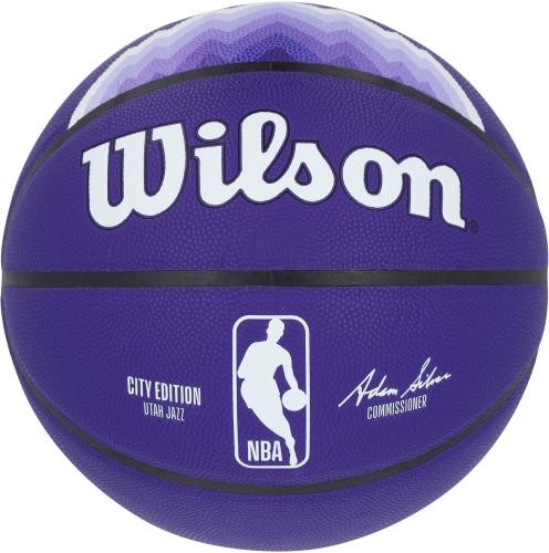 Lauri Markkanen Utah Jazz signiert Wilson 2023-24 Wilson City Sammler Basketball - Bild 4 von 5
