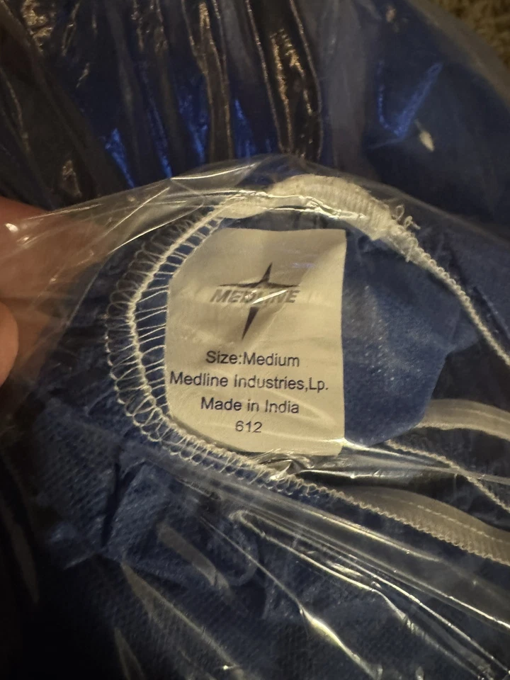 PANTALONES EXFOLIANTES DESECHABLES MEDIANOS 30 ct SOLO cintura elástica, azul real 😷 Foto 4 de 4