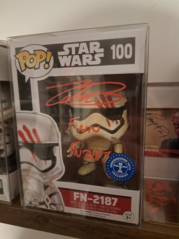 Funko Pop! Star Wars - FN-2187 FINN #100 - SIGNED BY JOHN BOYEGA - With Proofs