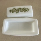 Vintage Pyrex Crazy Daisy Spring Blossom Butter Dish Base & Lid No chips