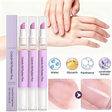 3-In-1Cuticle Oil Pusher Pen, Ceramic Cuticle Oil Cuticle Pusher Nail Oil Pen fo