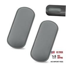 CouTuno 2PCS Car Armrest Cushion - Leather Door Pads - Comfortable Gray