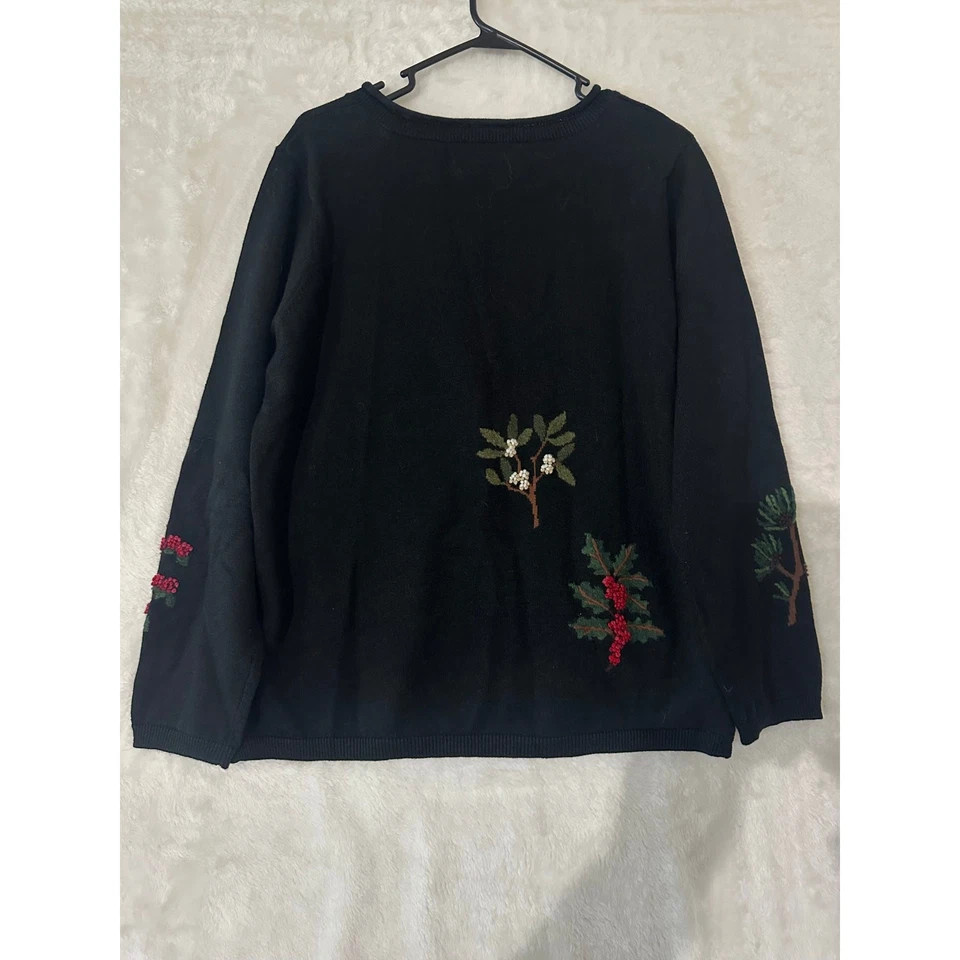 Suéter Negro Vintage Marisa Christina Navidad 2003 L Foto 4 de 4