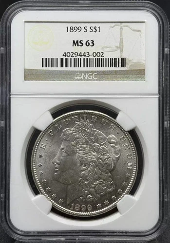 1899 S Morgan Silver Dollar NGC MS-63