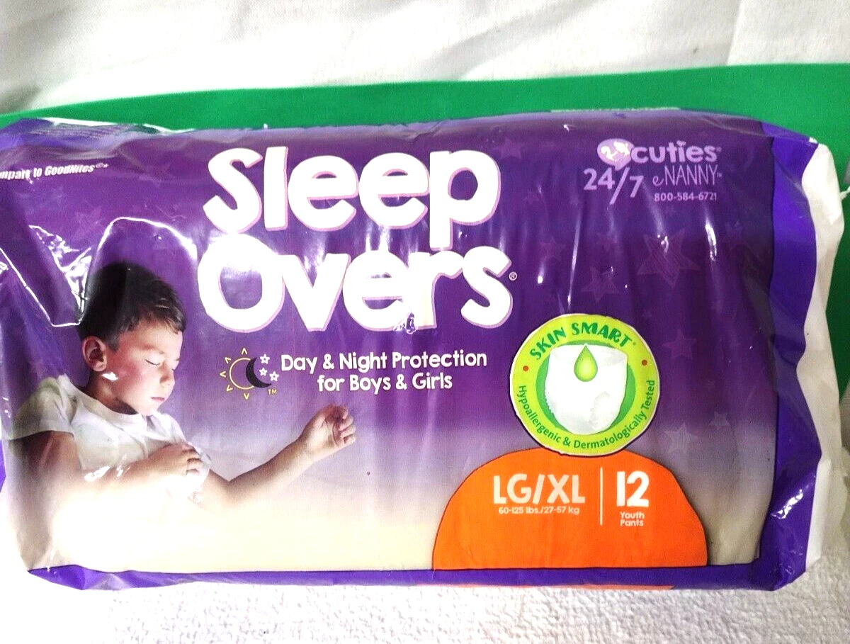 Sleep Overs/ LG/XL/ Pack of 12/ Day & Night Protection/ Boys / Girls