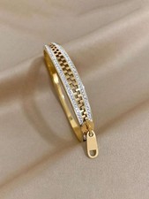 Stainless Steel Unique Zip Style Bracelet Unusual bangle Casual Jewellery Gift