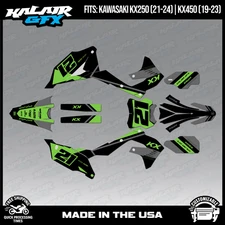Kalair GFX Graphics Kit for KX450 2019-2023 and KX250 2021-24 Enigma-Gren Shft