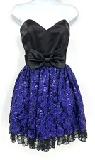 Vtg Jessica McClintock Gunne Sax Strapless Tulle 90s Dress Size 3/4