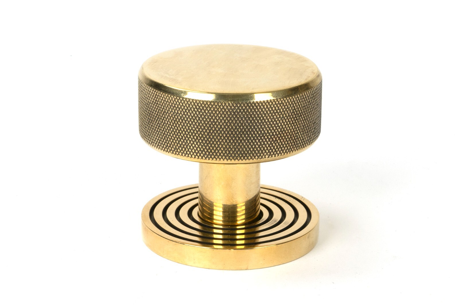 From The Anvil 46776 Aged Brass Brompton Mortice/Rim Knob Set (Beehive)