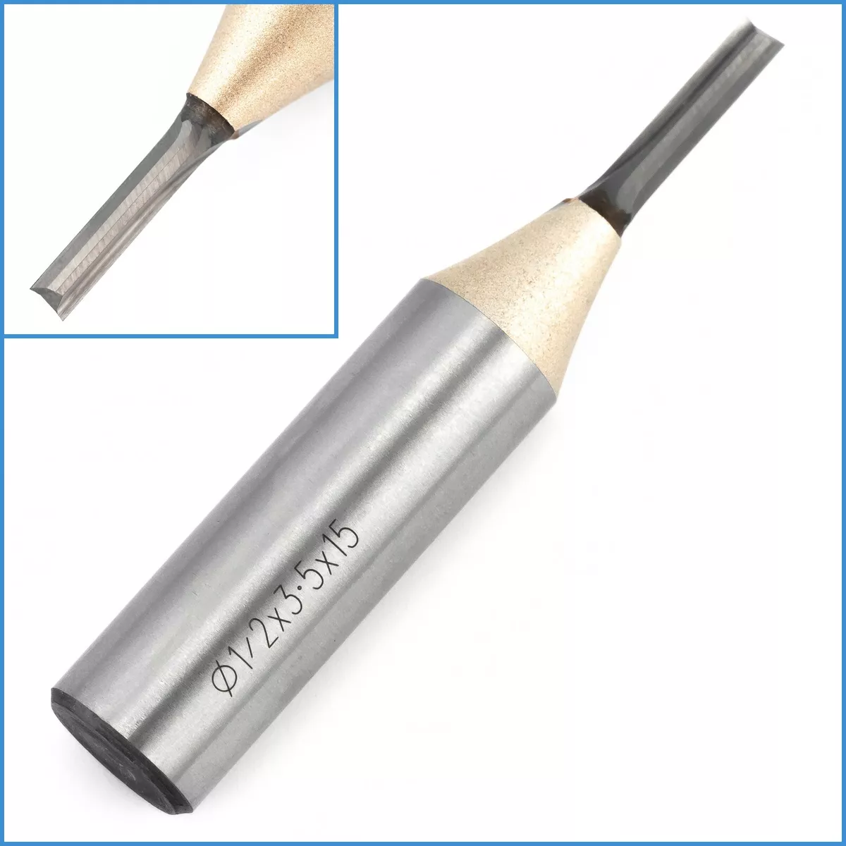 3.5mm x 15mm CNC Straight Router Bit 1 2