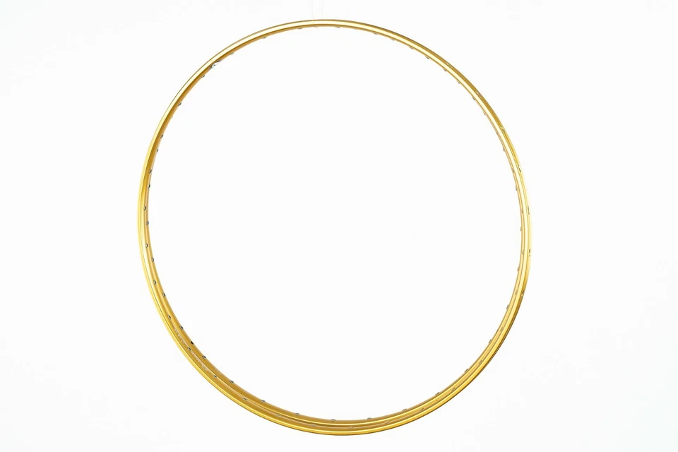 NOS PAIR DRC FOCUS 299gr TUBULAR RIMS 28" 32H HOLES RACING ROAD LIGHTWEIGHT GOLD - Image 3 of 4