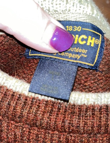 Woolrich Sweater Brown Tan Marled Wool CrewNeck Barely Worn Men’s Sz L Unisex - Picture 5 of 5