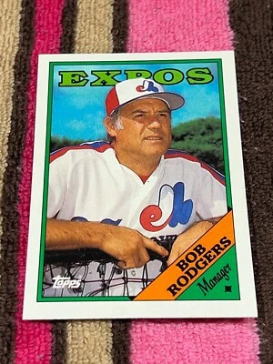 1988 TOPPS #504 BOB RODGERS MANAGER EXPOS TEAM CHECKLIST NM-MT BASEBALL CARD! - Photo 1/2