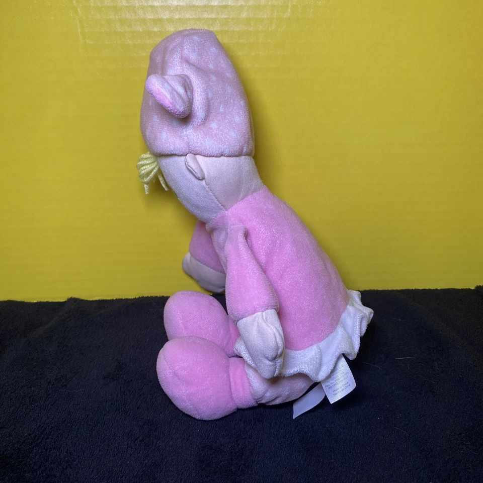 Kids Preferred Plush Doll Blonde Yarn Hair Polka Dot Hat Pink Lamb Shirt 12" Toy - Image 2 of 4
