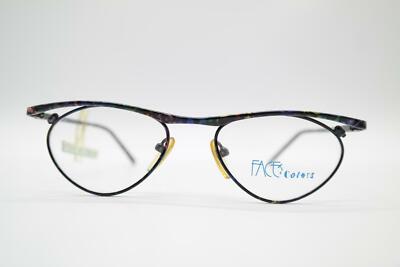 Vintage Face Colors 8848 Mehrfarbig Oval Brille Brillengestell eyeglasses NOS