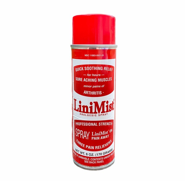LiniMist Analgesic Spray Arthritis Pain Sore Muscle 6oz Can Lini Mist