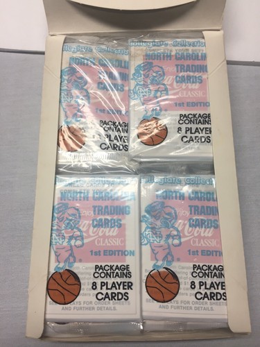 Caja de tarjetas universitarias vintage de los Tarheels estrella novata Michael Jordan - Imagen 6 de 7