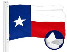 Texas Texan TX State Flag 2x3FT Embroidered Polyester Lone Star By G128