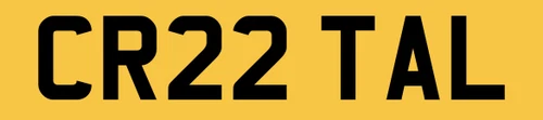 CR22 TAL Superb Crystal plate for vehicles from March 2022 onwards - Picture 1 of 2