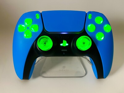 Starlight Blue Sony Dualsense PS5 Controller - with custom LED MOD - great gift!