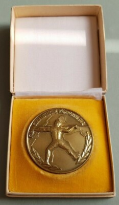 DDR Medaille - Plakette - Körperkultur - Meisterschaften FR Anton Fischer