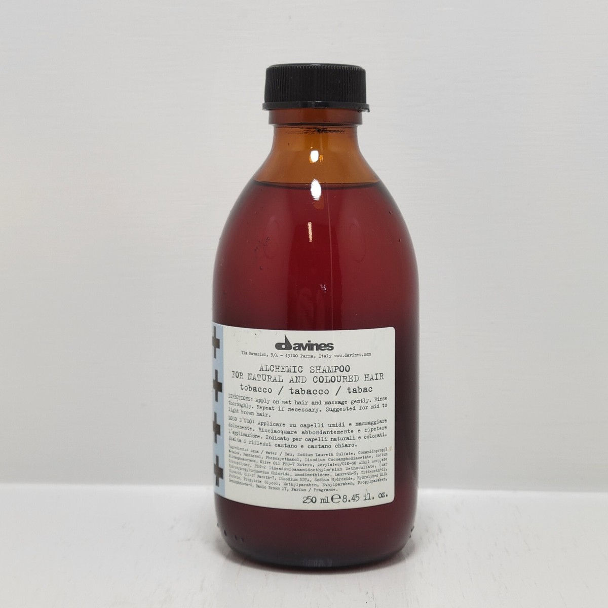 Davines Alchemic Tobacco Shampoo 9.46 oz | New | Free Shipping | Glass  Bottle!