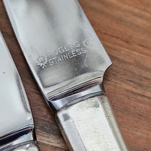 4 Oneida Wm Rogers Debutante Grandeur Princess Grille Knives silverplate no mono - Picture 4 of 10