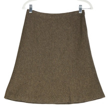 Lauren Ralph Lauren Skirt Women 4 Lined Wool Blend Brown Tweed