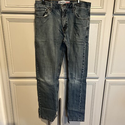 Levi DENIZEN Mens Jeans 34x32 Blue Relaxed Fit Straight Leg Denim