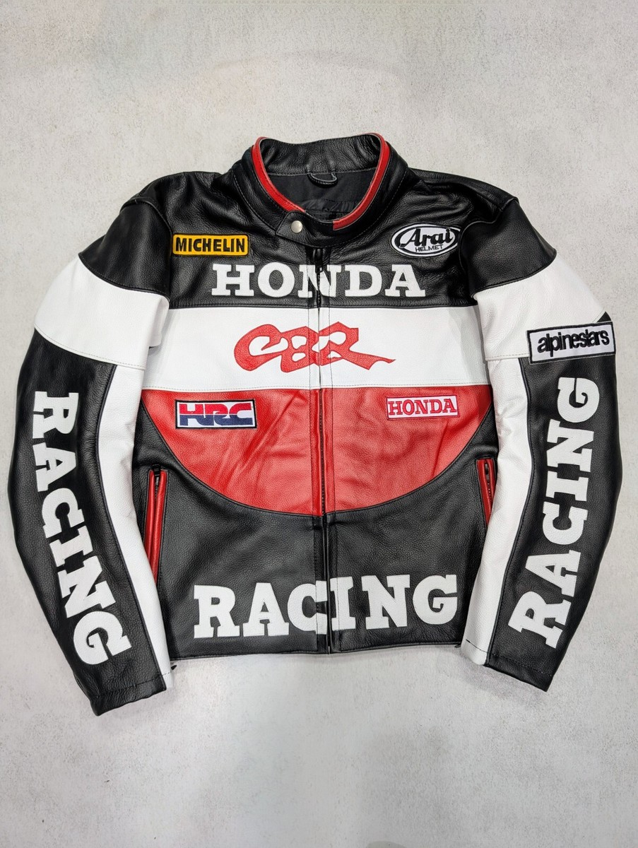 Rare Vintage Honda CBR Motorcycle Racing Leather Jacket