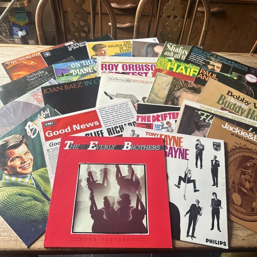 23 x Vintage 1960s 12" Vinyl Record Buddy Holly, Roy Orbison, Joan Baez, Hair - Imagen 1 de 21