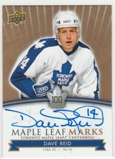 2017 17-18 Toronto Maple Leafs Centennial Maple Leaf Marks #MLMDR Dave Reid