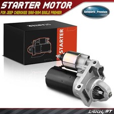 Starter Motor for Jeep Cherokee 1986-1994 2.5L Wrangler Eagle 1.4kW 12V CW 9T