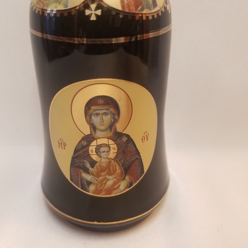 Theotokos Mary Virgin Mary Pope Jean Paul Christianity Holy Bottle Ceramic Icon - Picture 2 of 8