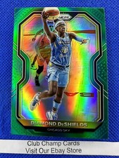 2021 #72 Diamond DeShields WNBA Panini Prizm Basketball Green Prizm Sky