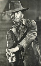 Actor Franco Nero Adio Texas movie scene postcard