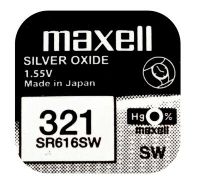 1 x Maxell 321 SR616SW SR65 RW321 SB-AF/DF 611 DA 208-73 Uhren Batterie 1,55V 