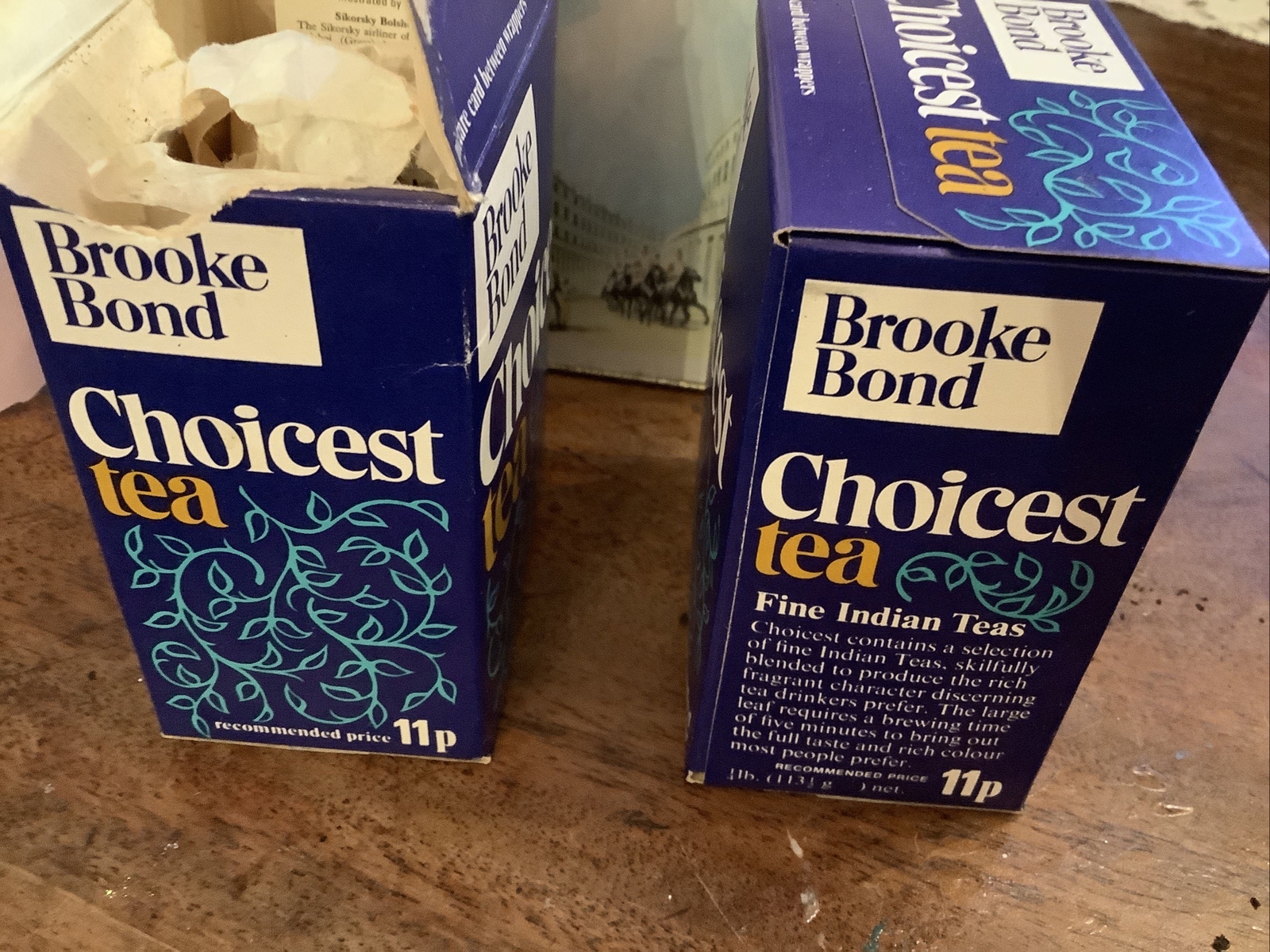 Vintage JOHN NASH Tea Tin + Brook Bond Tea London Regent Street